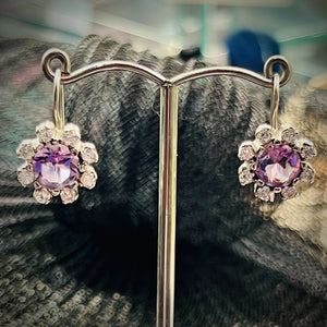 Amethyst Centred Earrings