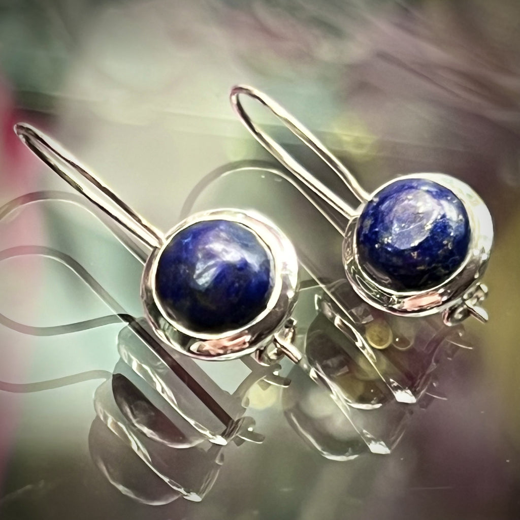 Lapis Sphere Drop Earrings