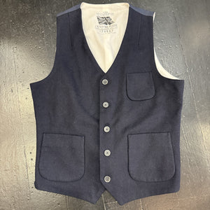 Navy Wool Waistcoat by Spitalfields (40R)