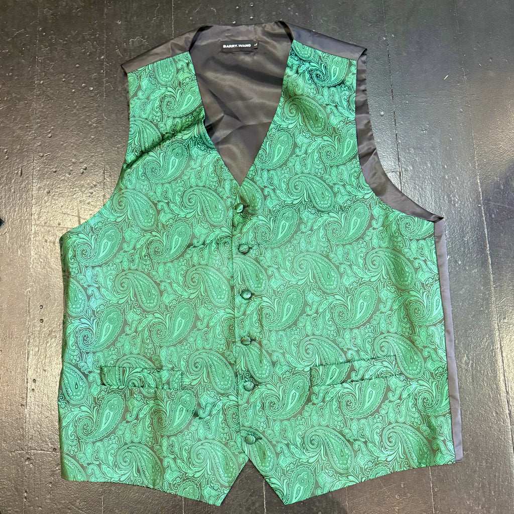 Emerald & Green Waistcoat & Tie & Pocket Square