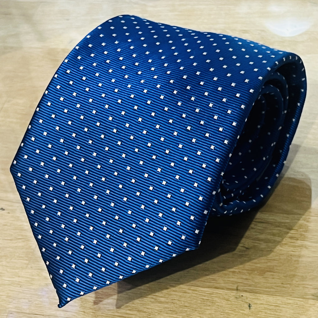 Tie - Royal Blue Polka Dot