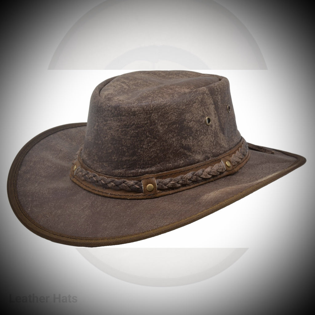 Soft Lance Leather Cowboy Hat With Plait Band