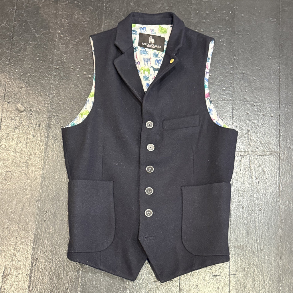 Navy Waistcoat by Spitalfields (36R)