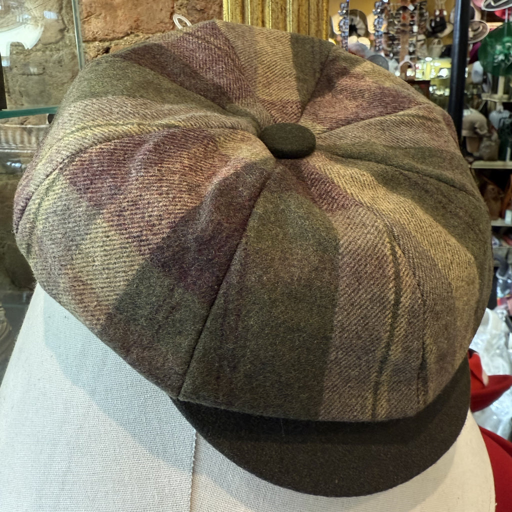 Lucinda Wool Tweed 8 Panel Baker Boy Cap
