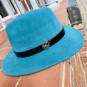Turquoise Fur Felt Christie’s Fedora Hat