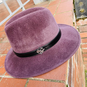 Plum Fur Felt Christie’s Fedora Hat