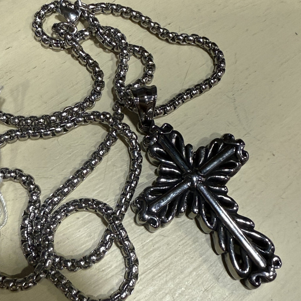 Stainless Steel Loop Cross on Chain