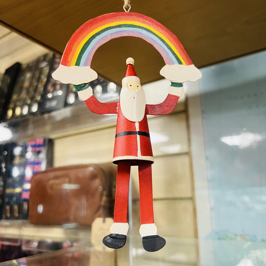 Rainbow Santa Hanging Christmas Decoration