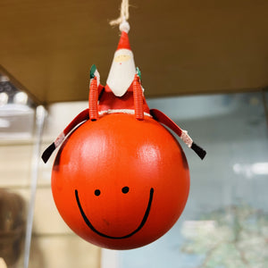 Metal Space Hopper Santa Christmas Decoration