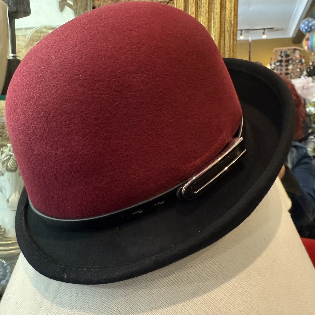 Tansy TwoTone Cloche Hat With Buckle