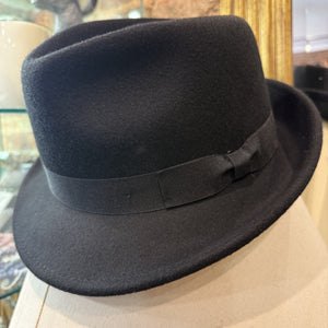 The Clarke Black Wool Classic Trilby Hat