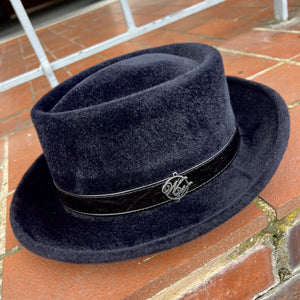 Black Fur Felt Pork Pie Hat