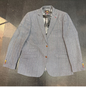 Gents Navy Herringbone Jacket by Joe Browns (46R)