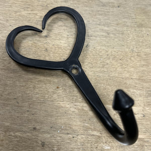 Cast Iron Heart Coat Hook