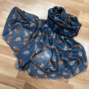 Scarf With Owl Designs