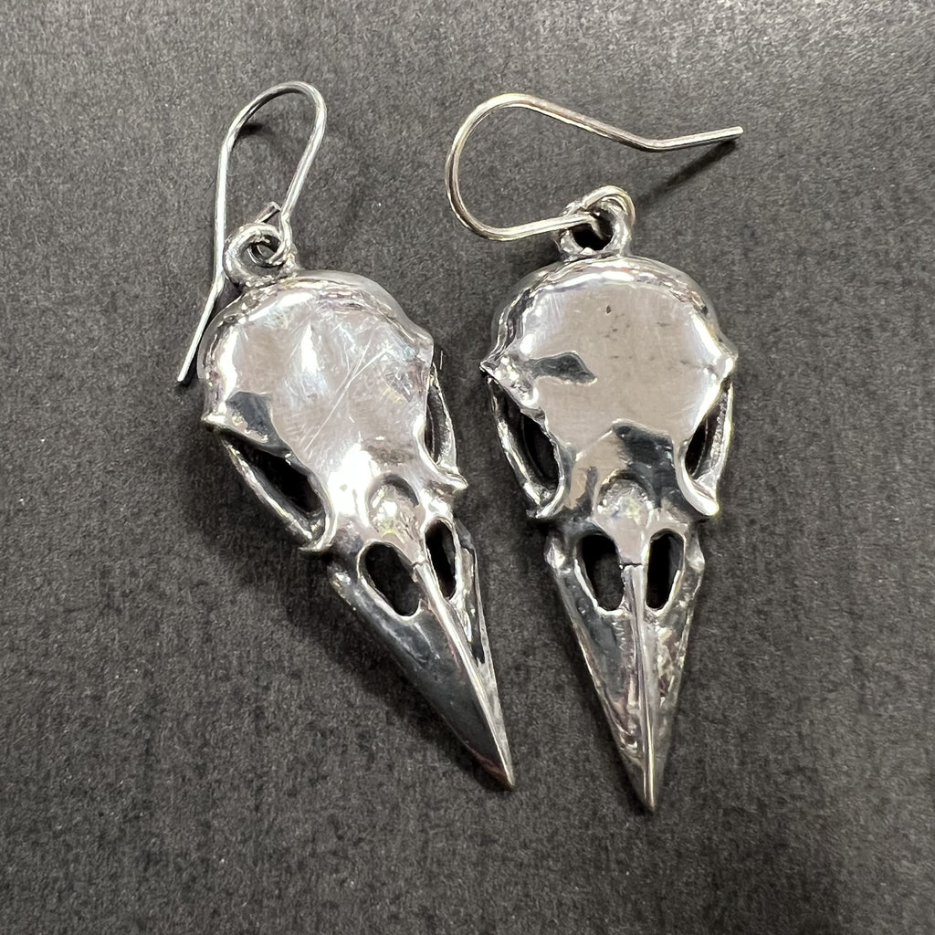 Pewter Salem’s Skull Drop Earrings