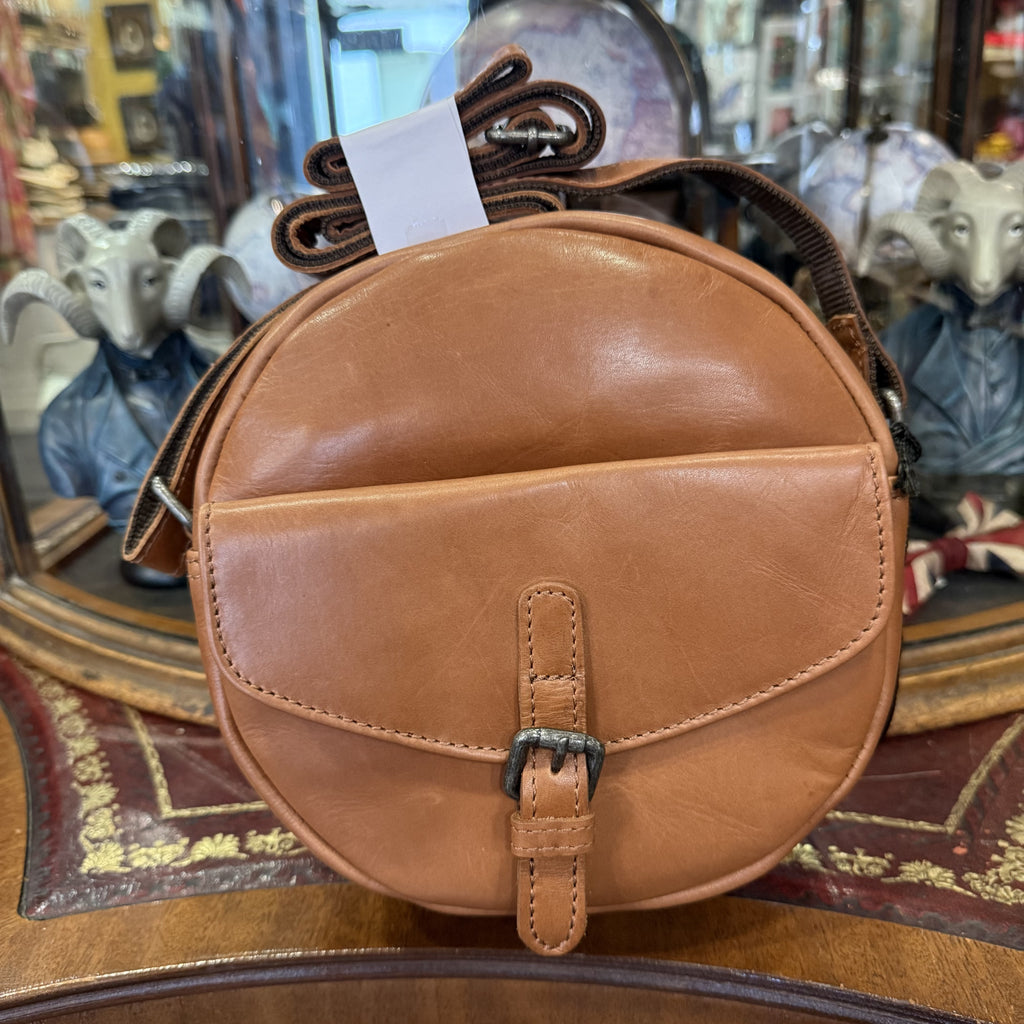 LuLu Round Leather Crossbody Bag