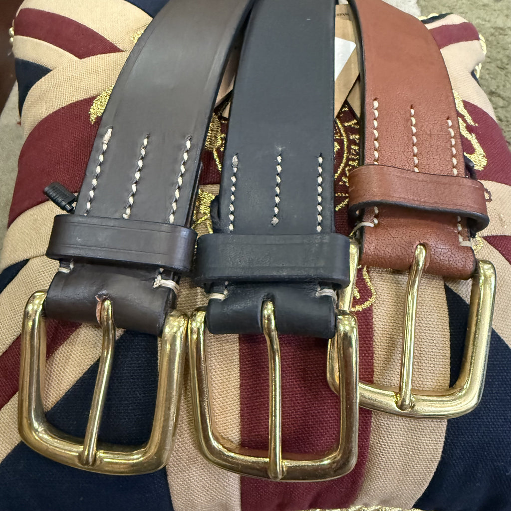 The Jameson Luxury Leather Brass Belt