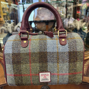 Victoria Leather & Harris Tweed Barrel Bag
