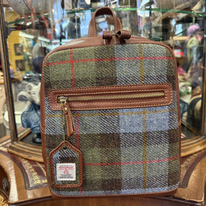 The Alice Ruck Sack Leather & Harris Tweed Bag