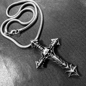 Pewter Gothic Cruxinomica Cross on Chain