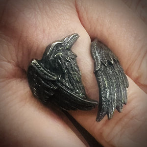 Pewter Raven Wrap Ring