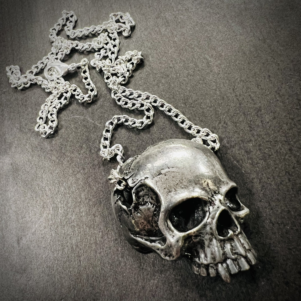 Pewter Skull on Chain