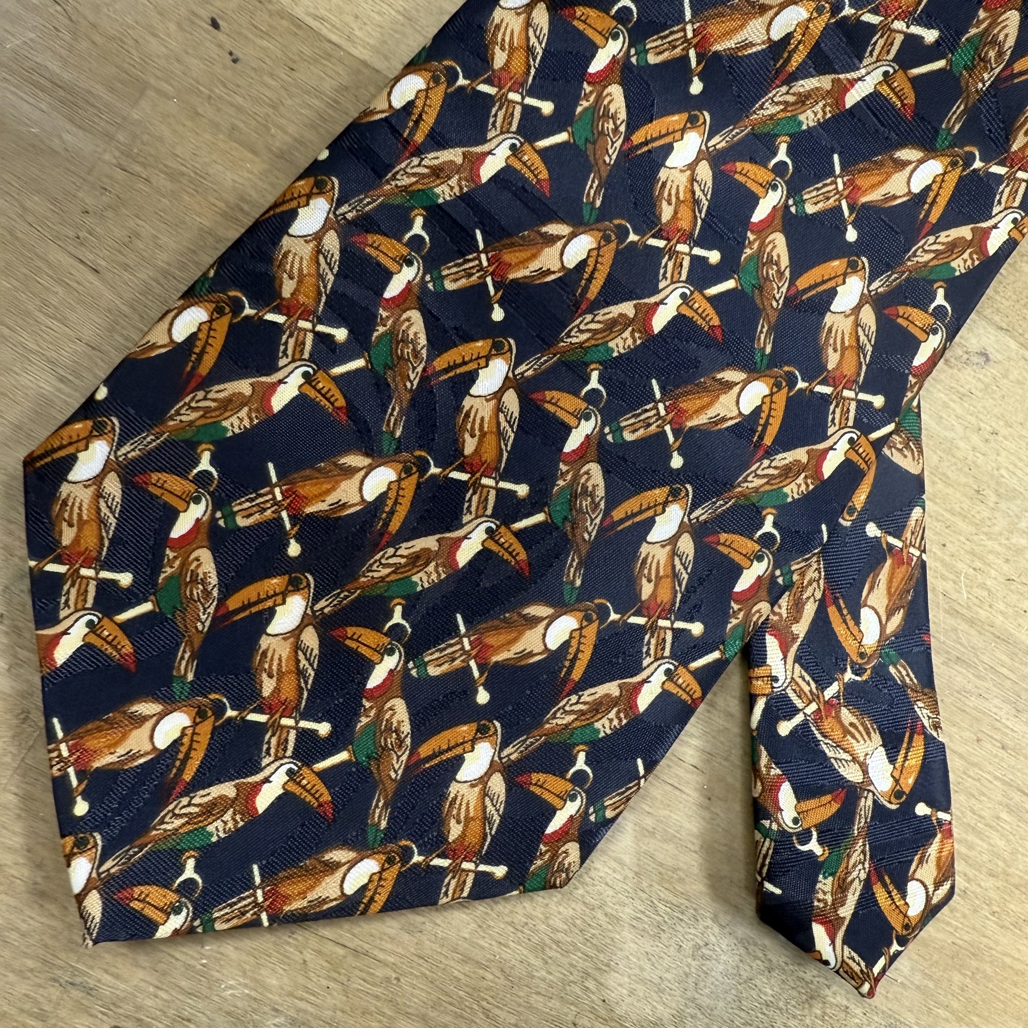 Silk Tie - Toucans by Diamond Silks