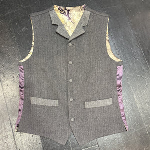Waistcoat Grey Herringbone 38R