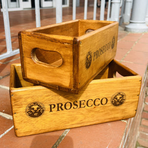 Wooden Prosecco Storage Boxes (Set of 2)