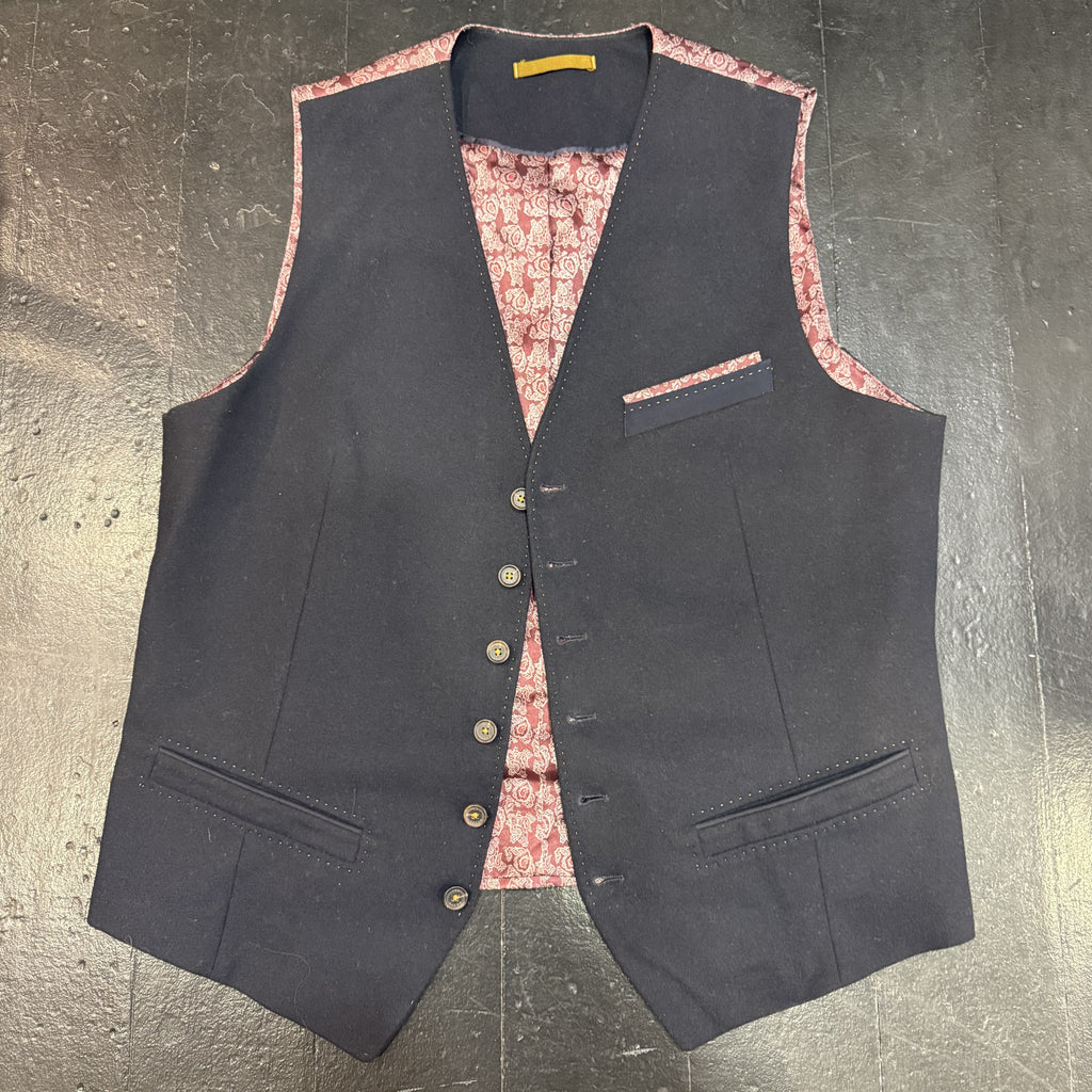 Navy Waistcoat by Ted Baker Size 4 (L)