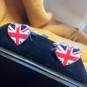 Cufflinks - Union Jack heart