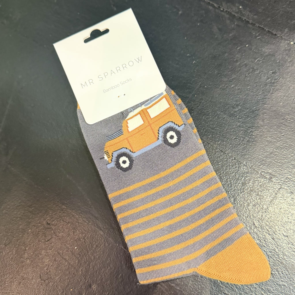 Mr. Sparrow Mens Socks - Jeep & Stripes