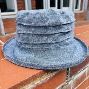 Ridged Cotton Cloche Hat
