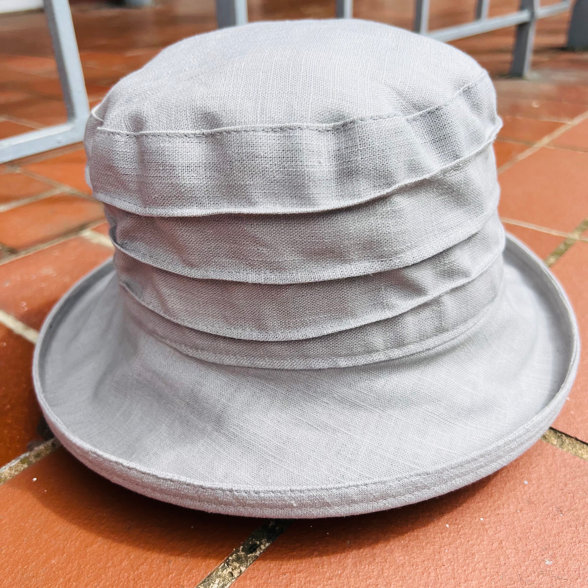 Ridged Cotton Cloche Hat