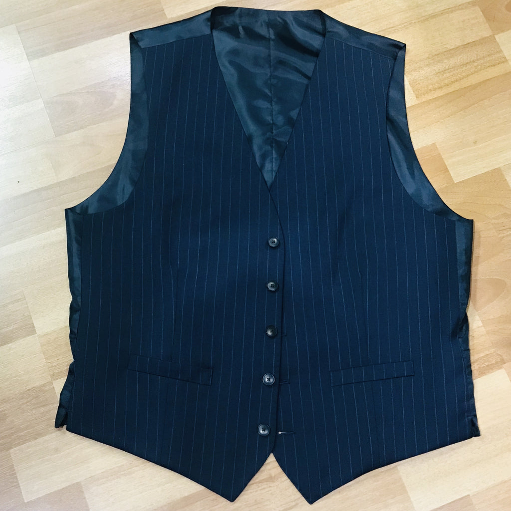 Navy pinstripe waistcoat 