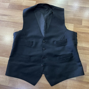 Waist Coat Plain Black - Large