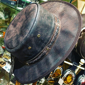 Kanga Roar leather fedora hat 