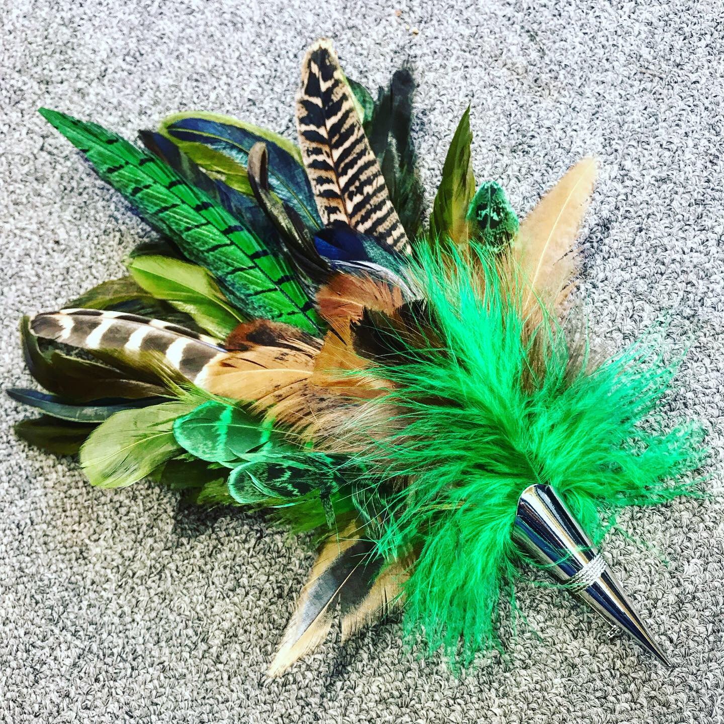 Feather corsage 