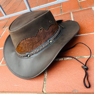 Firm Leather Western Style Hat