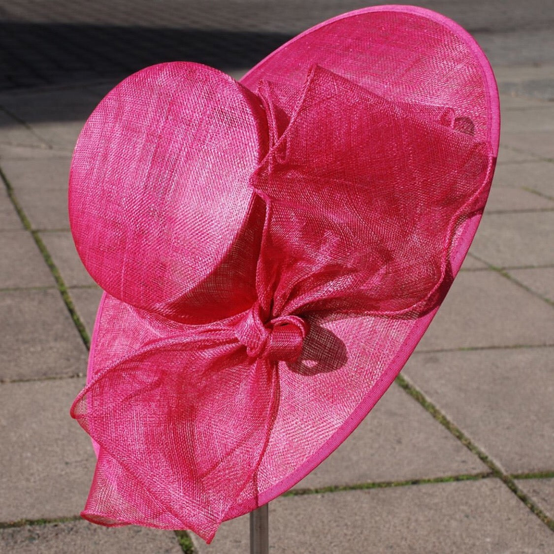 Large Sinamay Hat with Delicate Bow