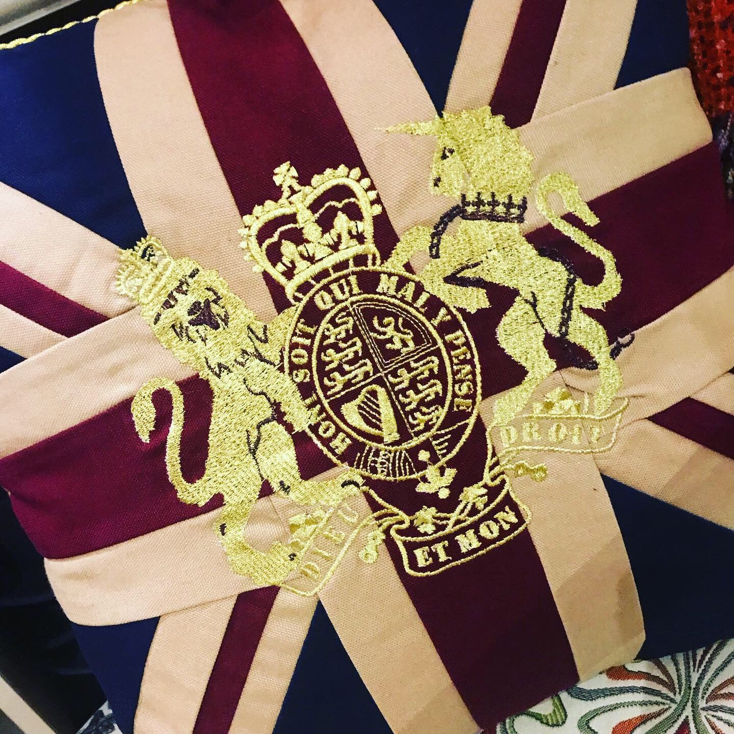 Aged union Flag 18” created cushion