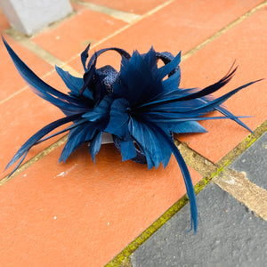 Petite Sinamay & Feather Corsage