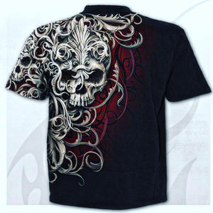 Gothic Black Skull Wrap Over T. Shirt