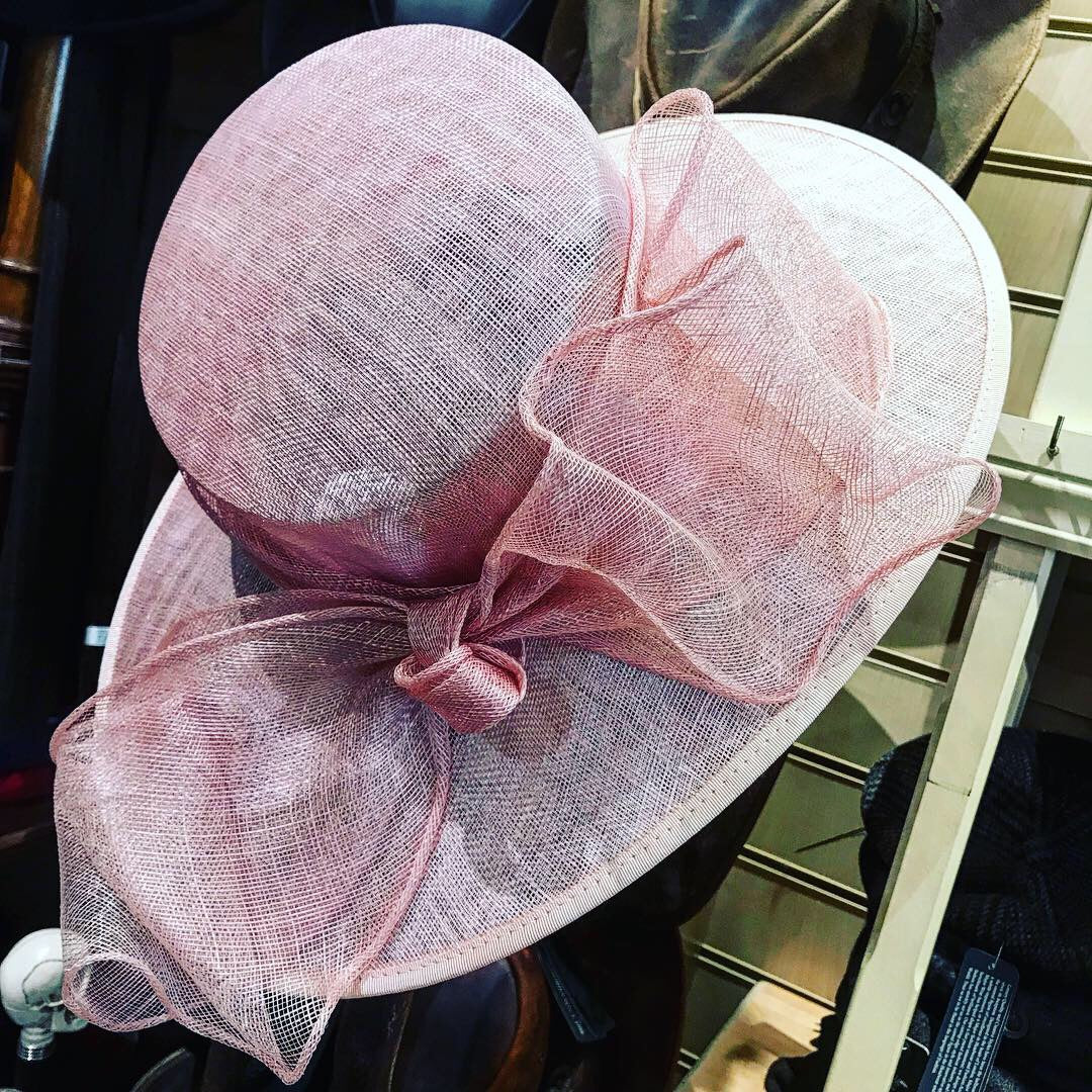 Large Sinamay Hat with Delicate Bow