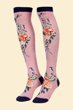 Knee High Socks - Floral Vines