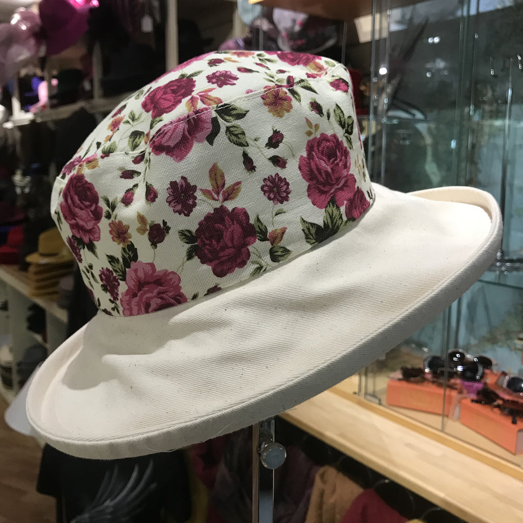 Lottie floral cloche hat pink/cream