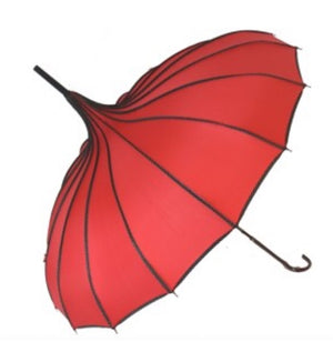 Umbrella - Red Pagoda Ribbed