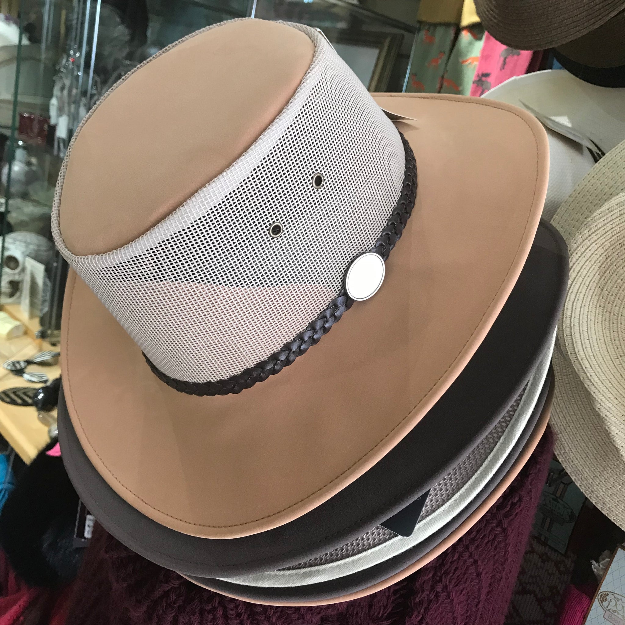 Voyager mesh fedora hat