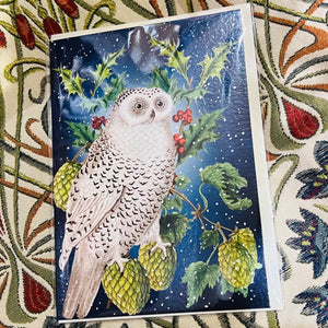 Card - Christmas White Owl